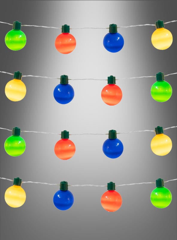 Bunte Lichterkette für Party Deko mit Batteriefach